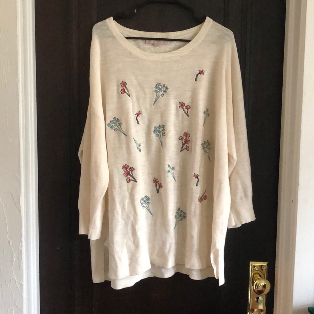 Loft Embroidered Sweater